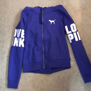 VS PINK fleece zip up hoodie